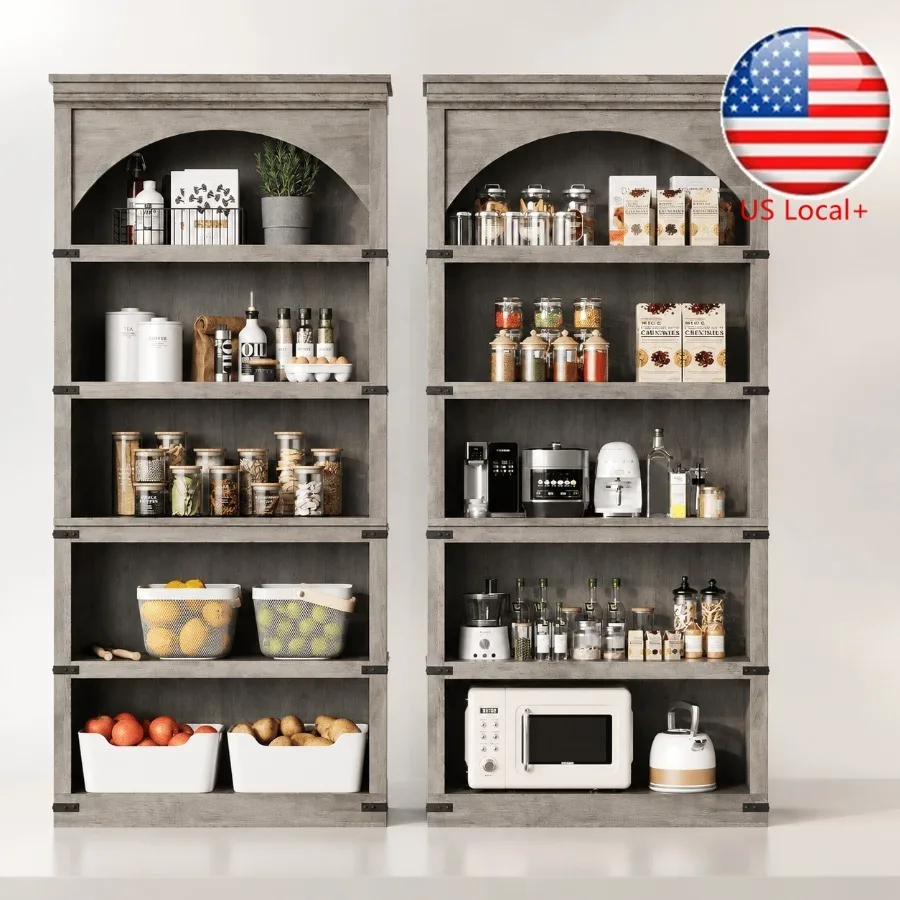 Storage - Libreria ad arco in stile rustico,