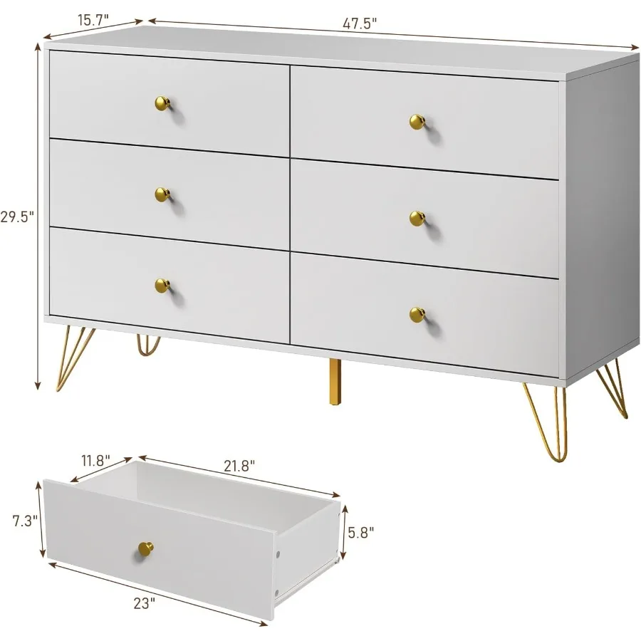 Comò bianco con 6 cassetti e m - Storage recensione e prezzo