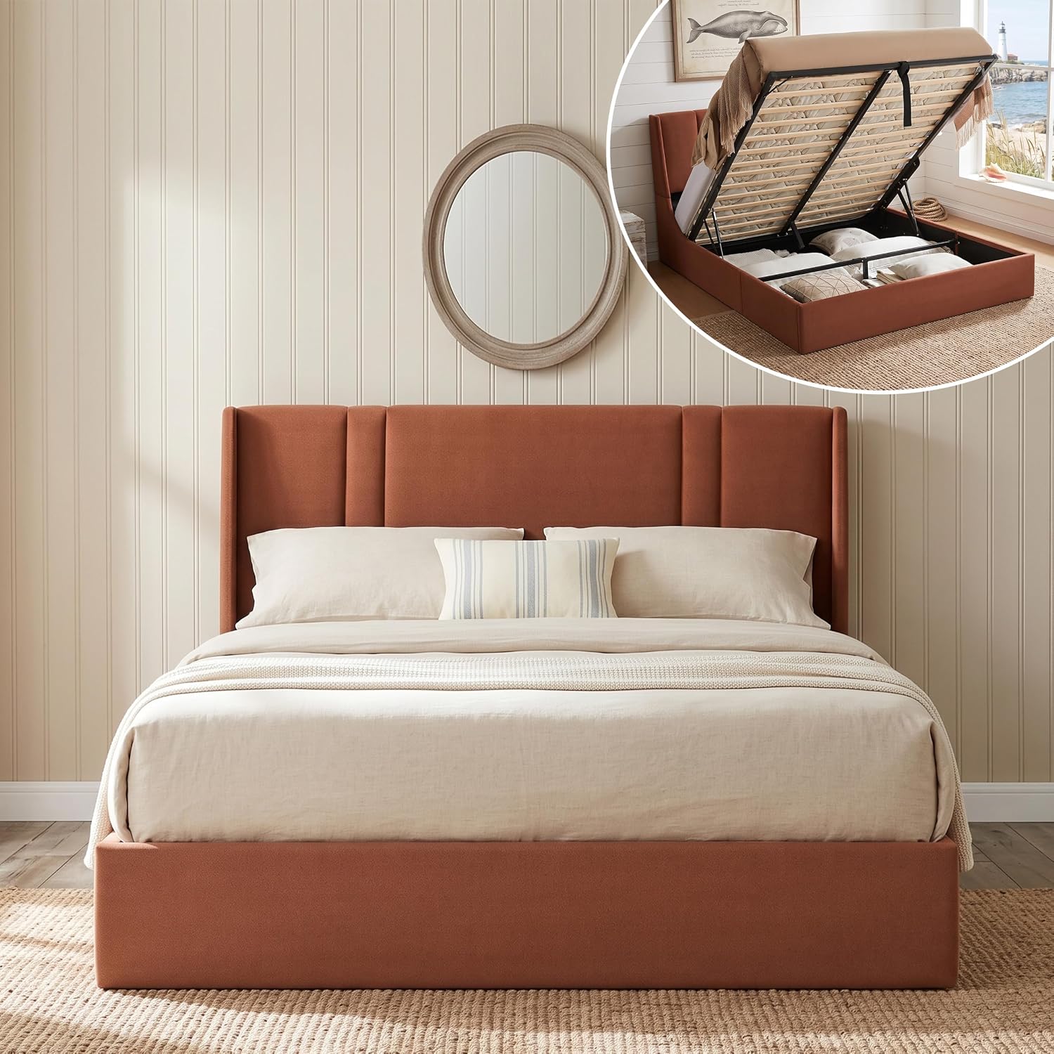 Letto Queen Size con Contenito - Gas Lift Storage Bed Hydraulic recensione e prezzo