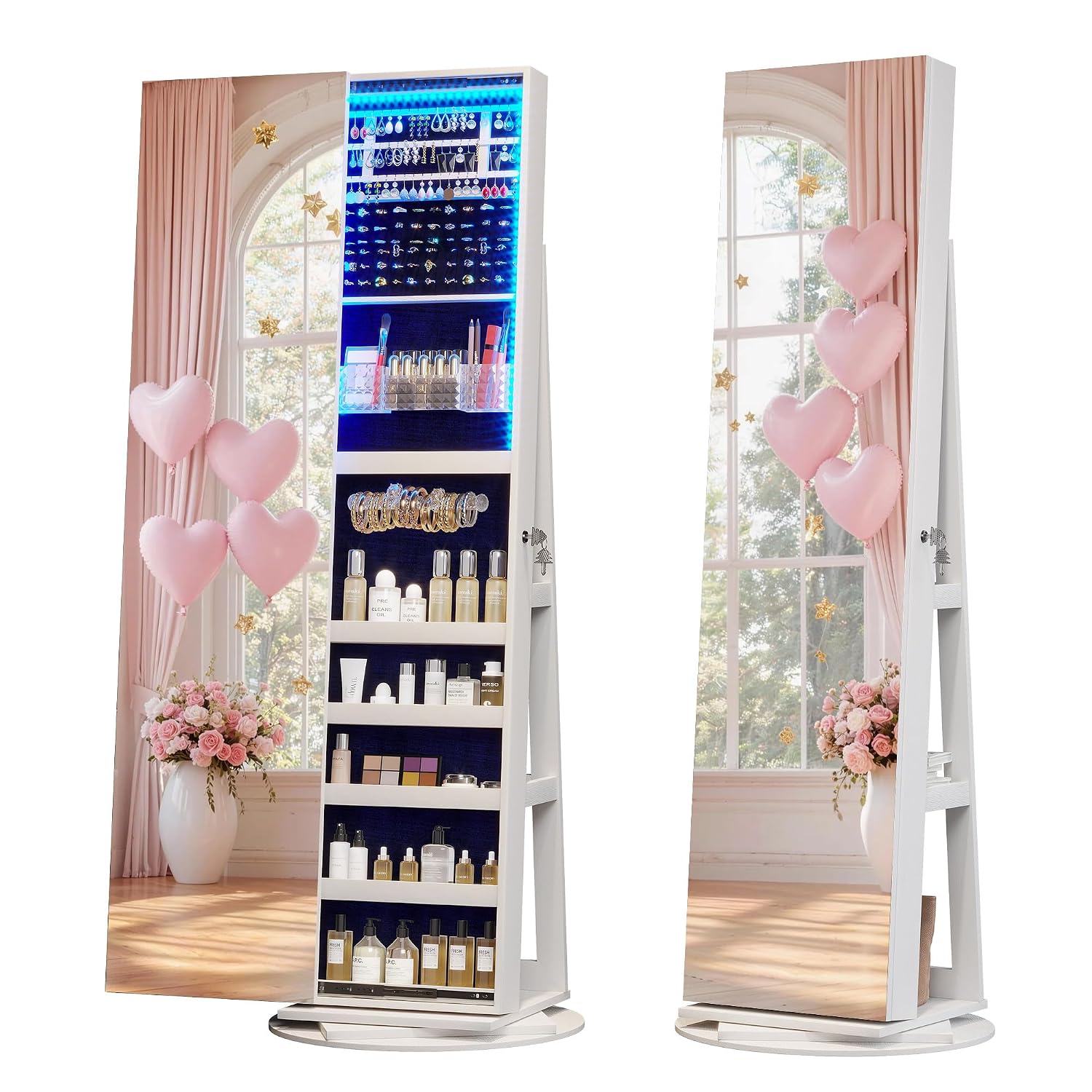 360 °   Armadio portagioielli  - Full Length Mirror Jewelry Armoire recensione e prezzo