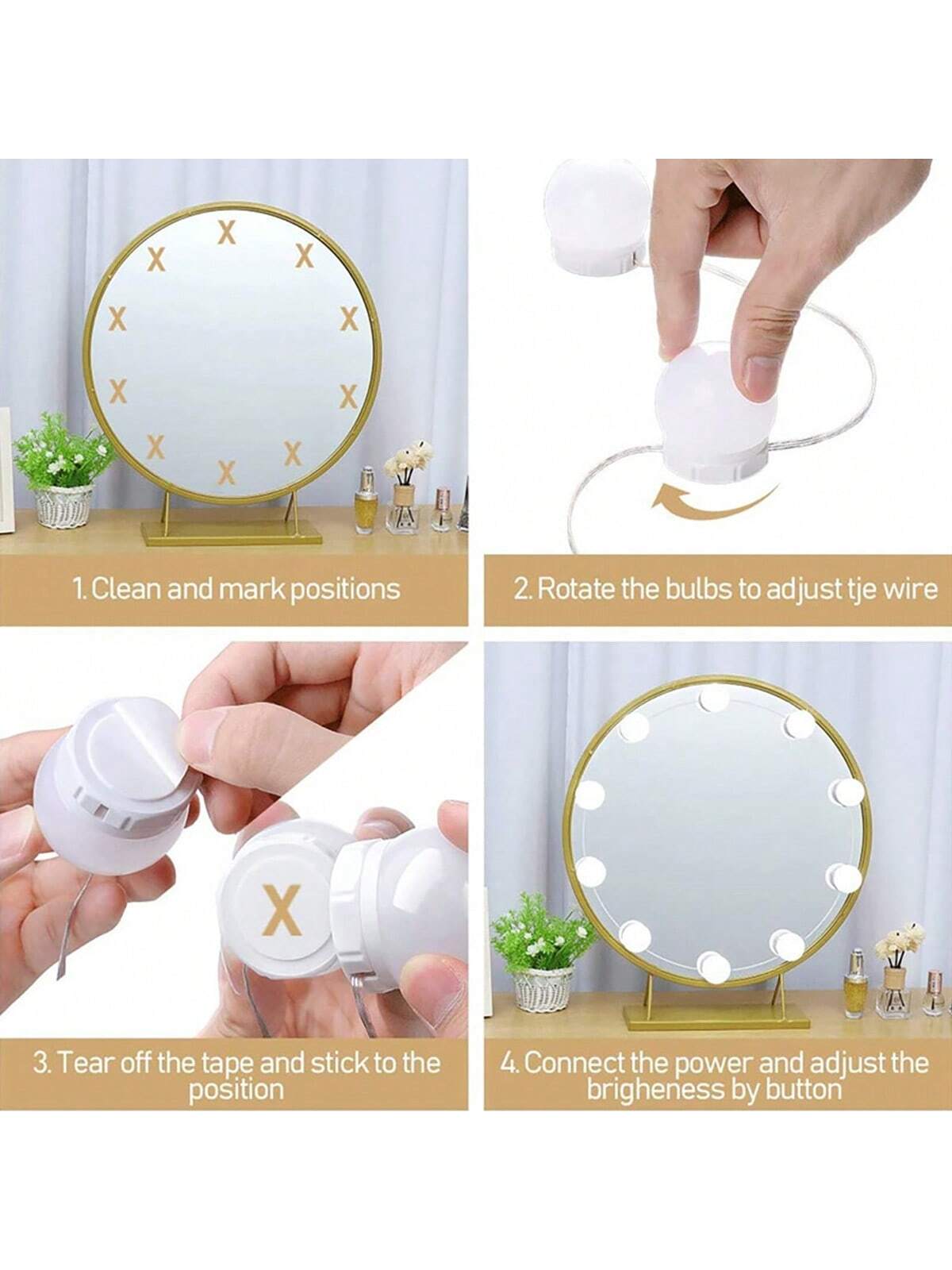 Nuove lampade a bulbo rimovibi - Dressing Table Vanity With Lighted Mirror recensione e prezzo