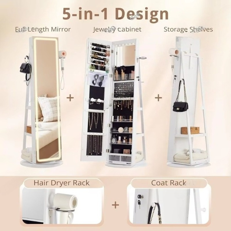 Armadio per gioielli con specc - Full Length Mirror Jewelry Armoire recensione e prezzo